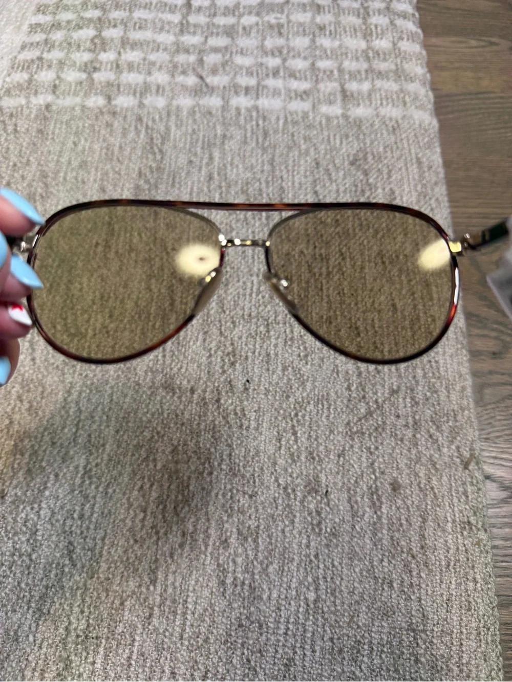 Prada Aviator Sunglasses - Brown Lenses with Red-Brown Frame